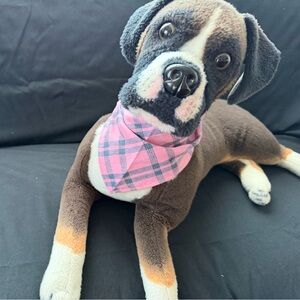 Blue and Pink  Plaid Dog Bandanna